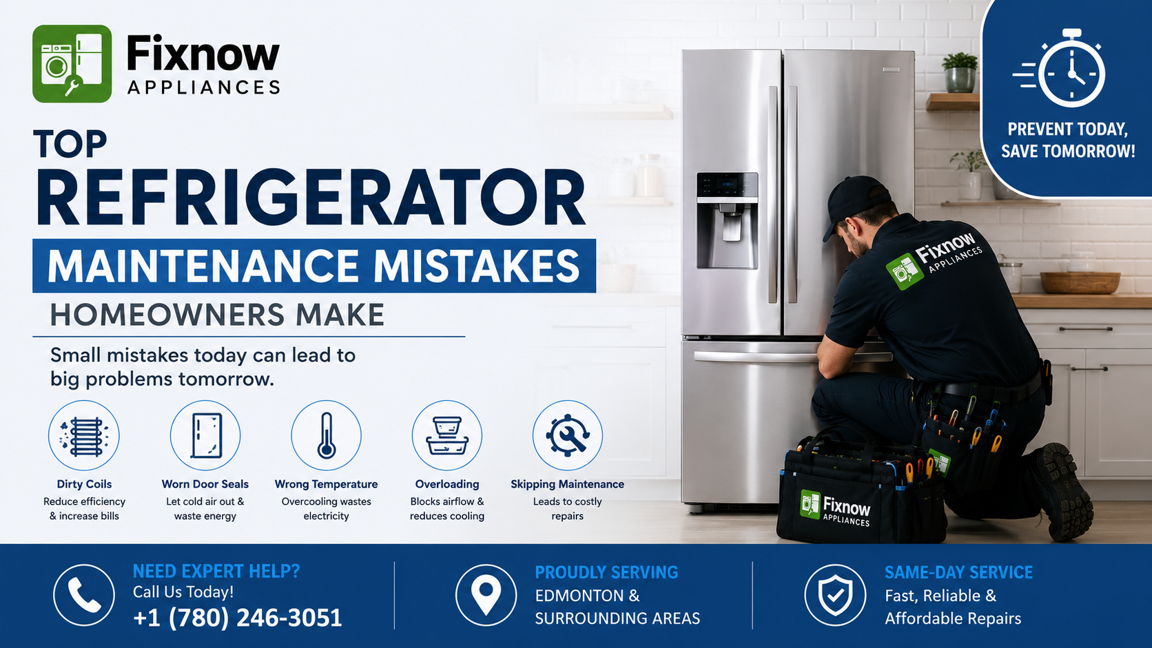 Top Refrigerator Maintenance Mistakes Homeowners Make | FixNow Appliances